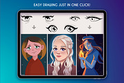 50 Anime and Cartoon Eyes Stamps, a Brush Add-On by SmuffizStudio (Thumbnail 4 of 4)