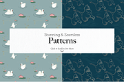 Fancy Swan Collection, a Texture Illustration by DesignsByMissM (Thumbnail 3 of 4)