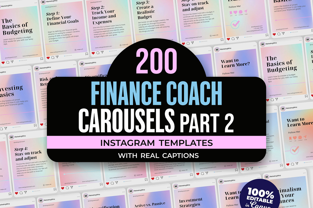 Financial Advisor Carousel Bundle 2, a Social Media Template by Aks-Designs (Photo 1 of 6)