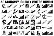 Stairway Journey Vector Bundle, an Illustration by jahid234 (Thumbnail 1 of 51)