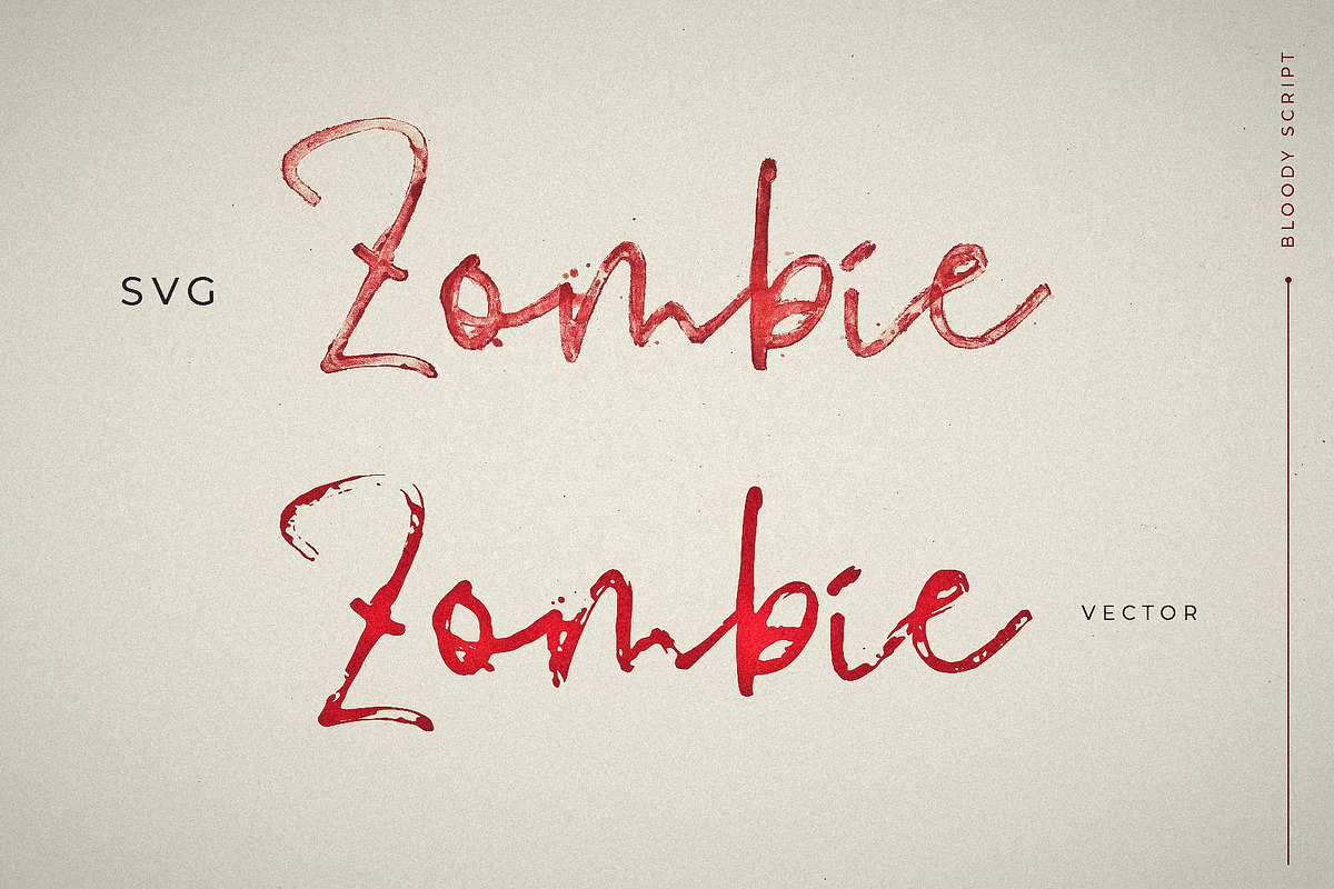 Bloody Script SVG Font preview 2