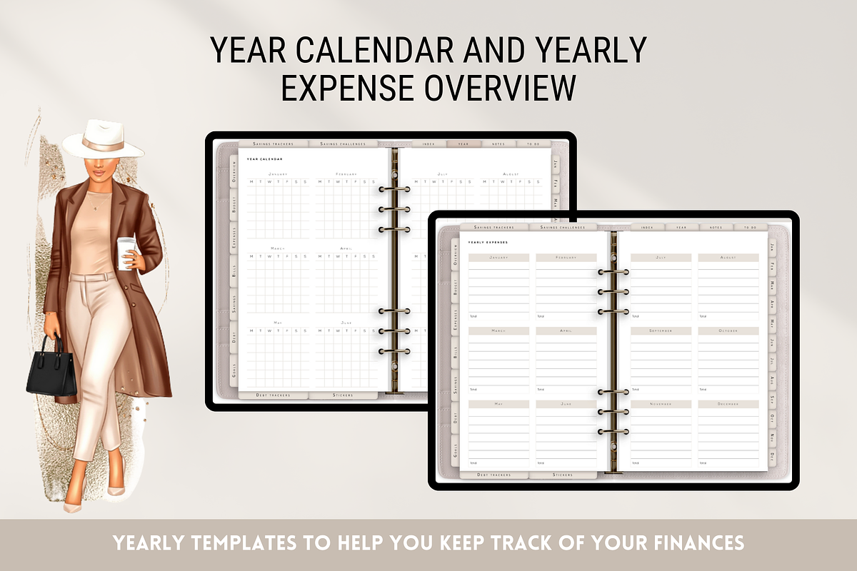 Digital Finance Planner + Stickers, a Templates & Theme by SunshineStudioBoutique (Photo 3 of 9)
