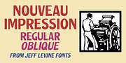 Nouveau Impression JNL, a Sans Serif Font by Jeff Levine Fonts (Thumbnail 1 of 5)