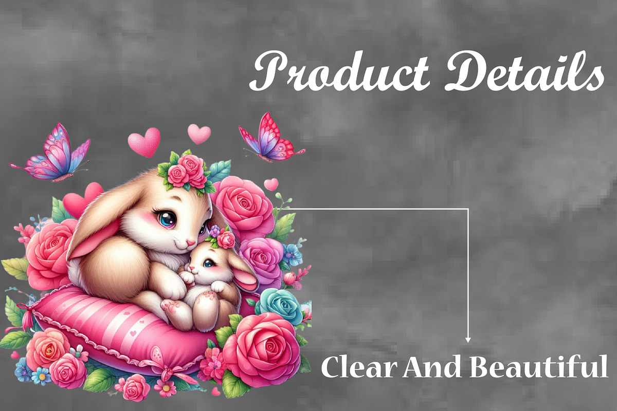 Valentine Cute Bunny Clipart Bundle, a Seasonal Illustration by Craft Nest (Photo 3 of 5)