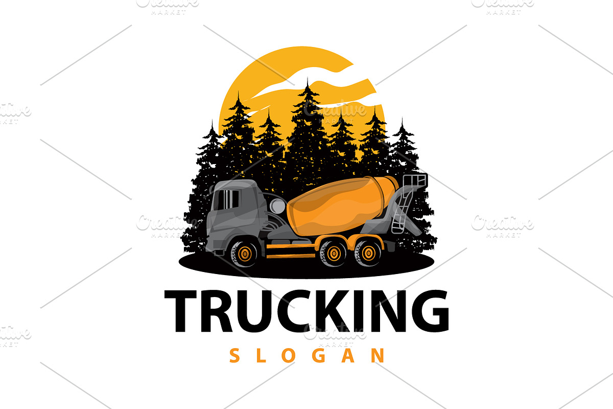 Truck logo heavy vehicle mining, a Branding & Logo Template by Maylianaw28