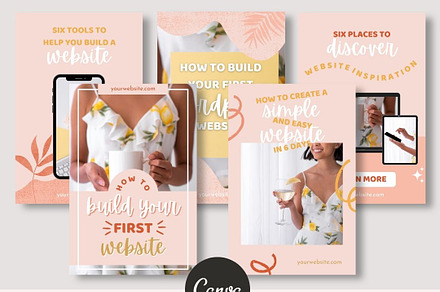 Happy Pinterest Pin Canva Templates