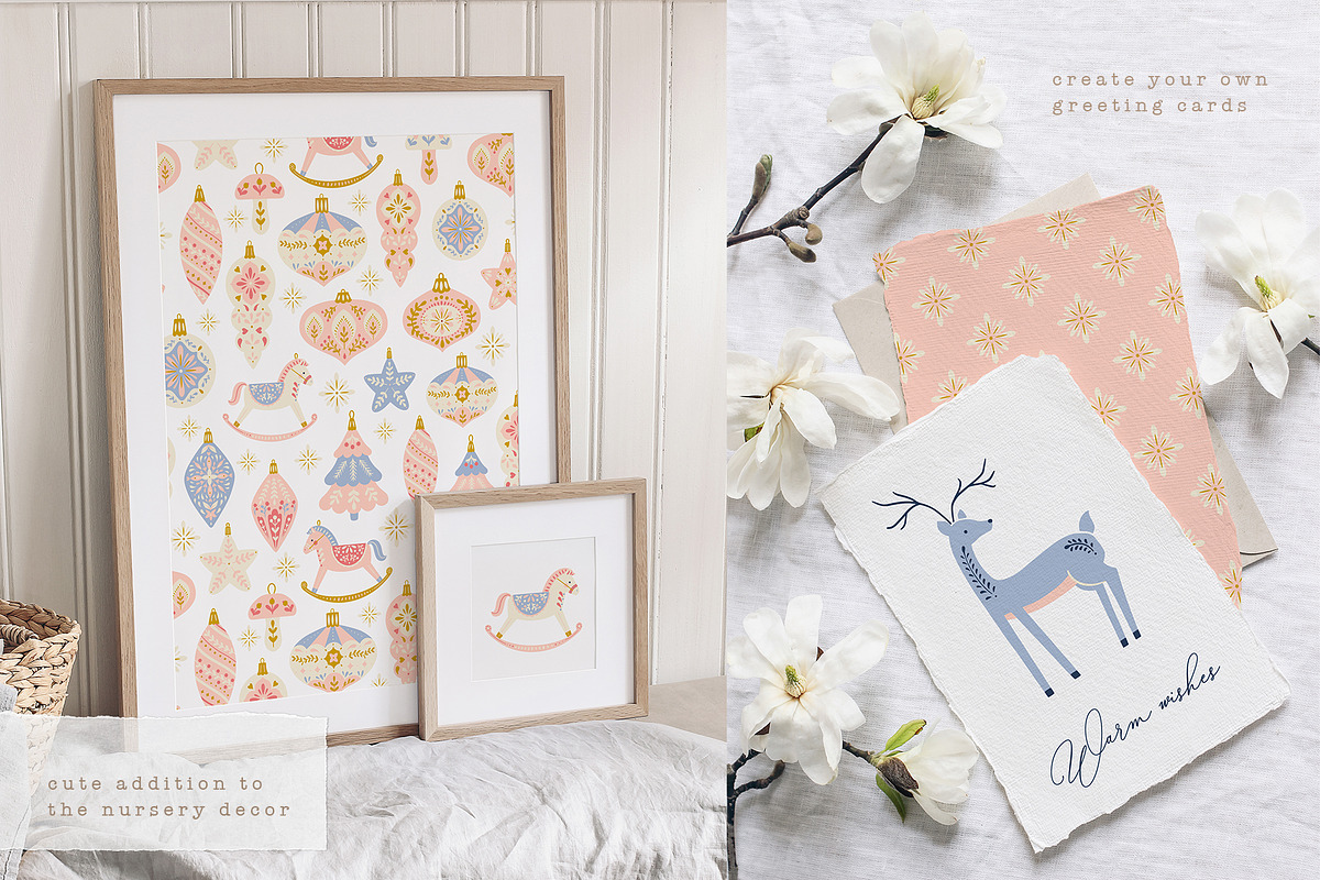 Christmas Folk Art Ornaments & More, a Seasonal Illustration by Inna Moreva (Photo 10 of 16)