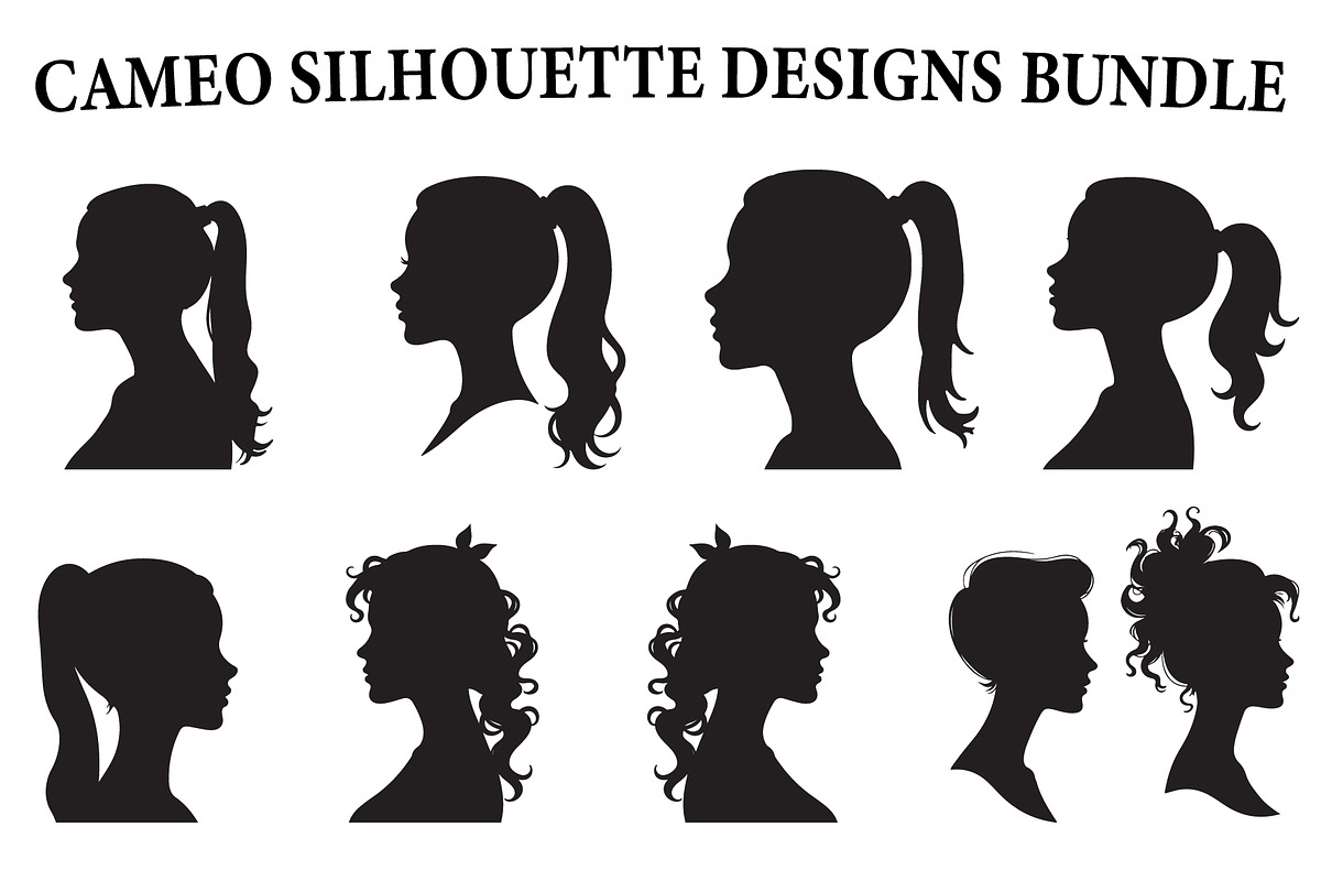Romantic Love Cameo Silhouette, an Illustration by hafijul (Photo 1 of 8)