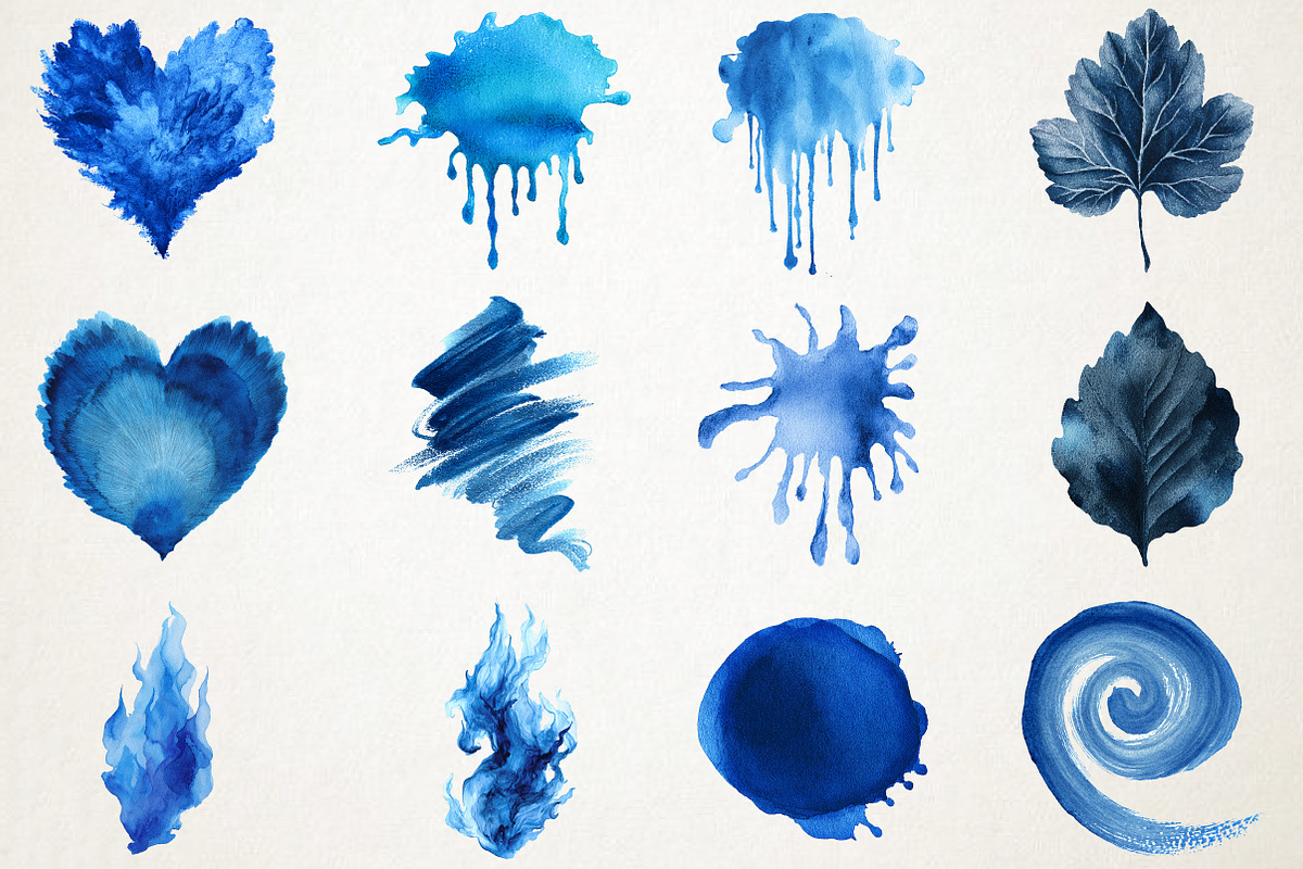 Blue Ink Elements, an Illustration by RobertsArt (Photo 7 of 7)