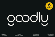Goodly Fonts Family, a Sans Serif Font by Asenbayu (Thumbnail 1 of 15)