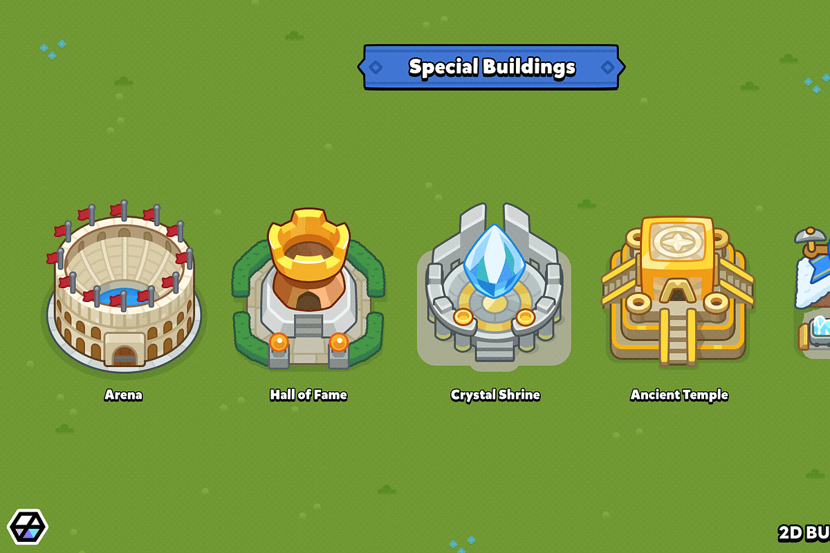 2D Buildings - Town, an Object Graphic by LAYERLAB (Photo 4 of 14)