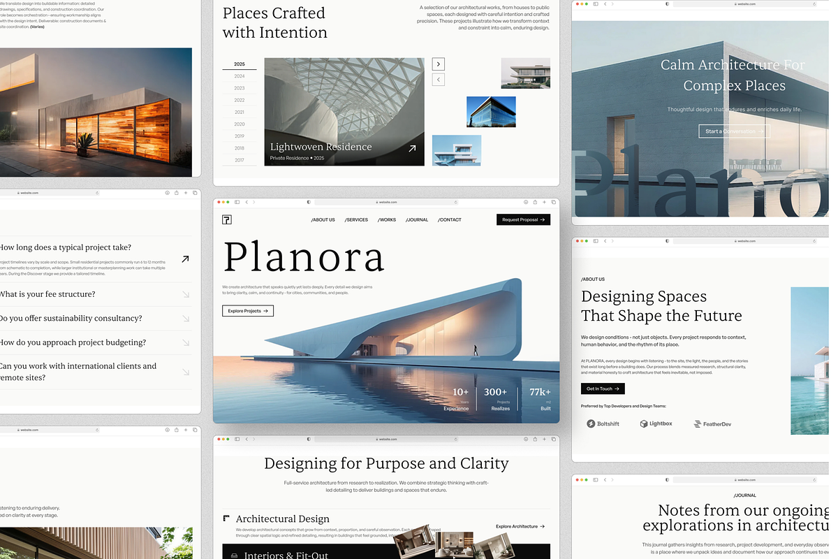 Planora - Architect Landing Page, an UI Kit Template by Portal Studios (Photo 3 of 9)