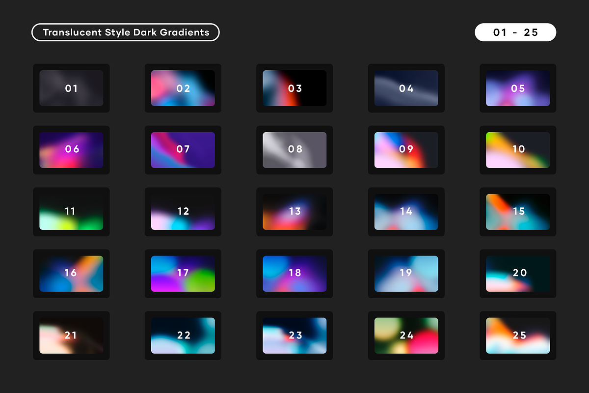 50 Translucent Style Dark Gradients, a Texture Graphic by Asylab (Photo 2 of 20)