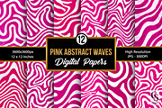 Pink Abstract Wavy Lines Paper, a Pattern Graphic by Creative Store (Thumbnail 1 of 4)