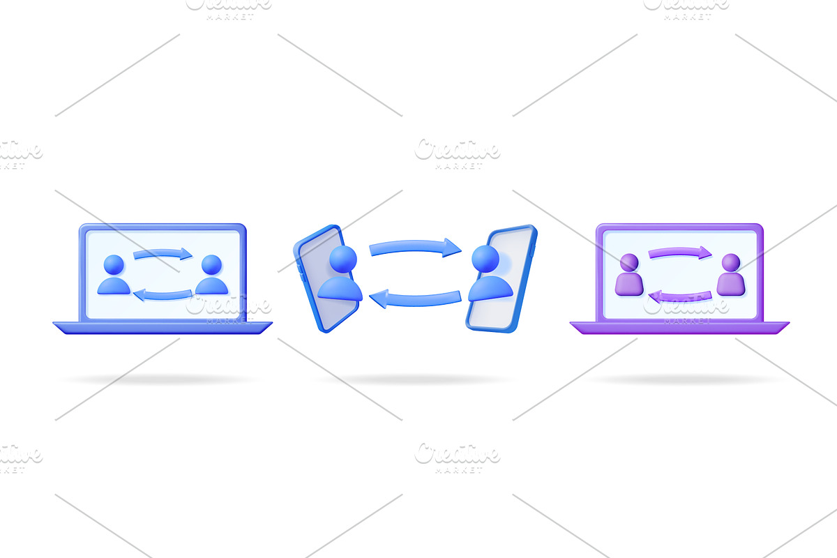 Social network avatar icons of, a Technology Illustration by Abscent