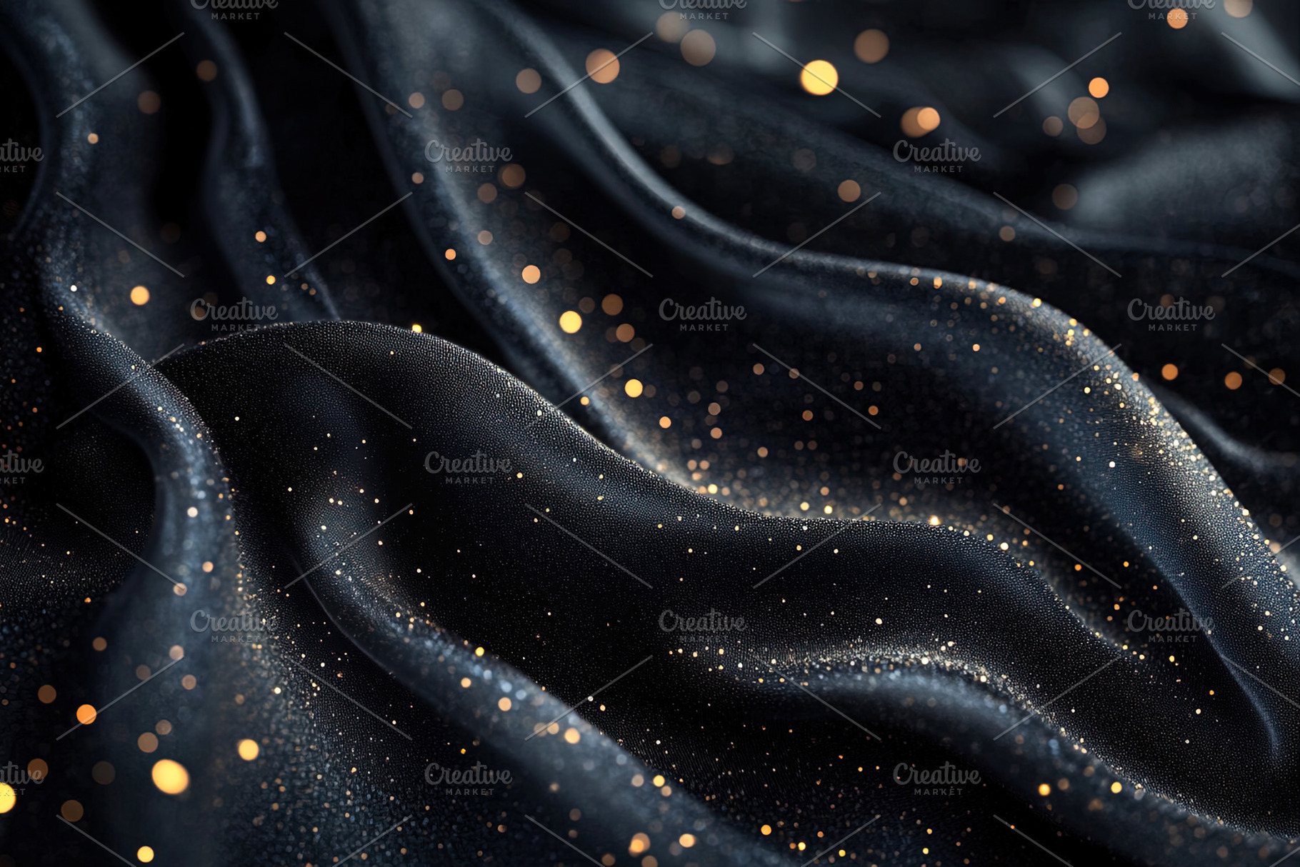Black Fabric with Golden Sparkles, a Background Photo by Ales Munt