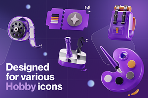 Entertainy - Hobby 3D Icon Set