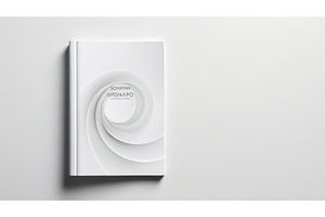 sleek spiral book mockup ai, an Abstract Photo by pikepicture