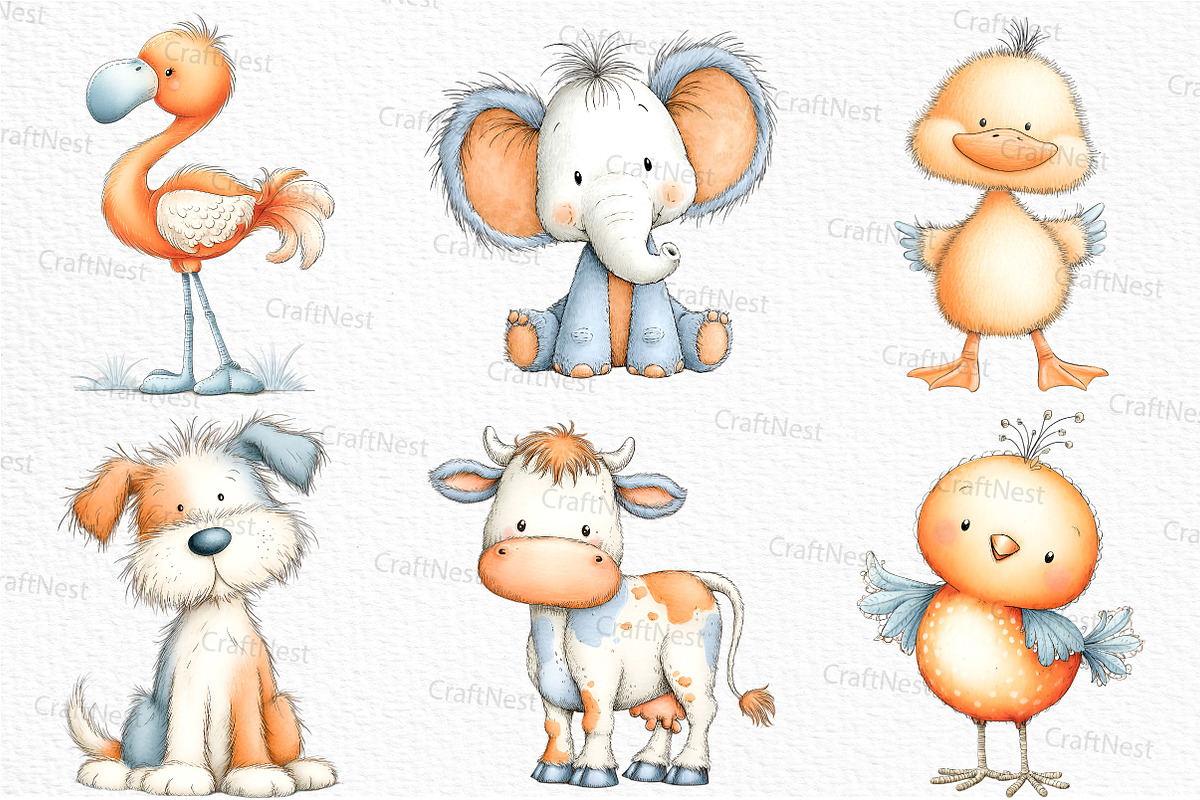 Minimalist Cartoon Animals Sublimati, an Illustration by Craft Nest (Photo 5 of 6)