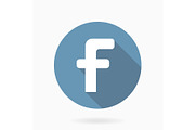 Letter F Vector Icon With Flat, a Texture Graphic by FineArtStudio (Thumbnail 1 of 3)