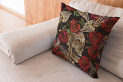 Human skull, fish bone and red roses, a Pattern Graphic by Matrioshka (Thumbnail 3 of 9)