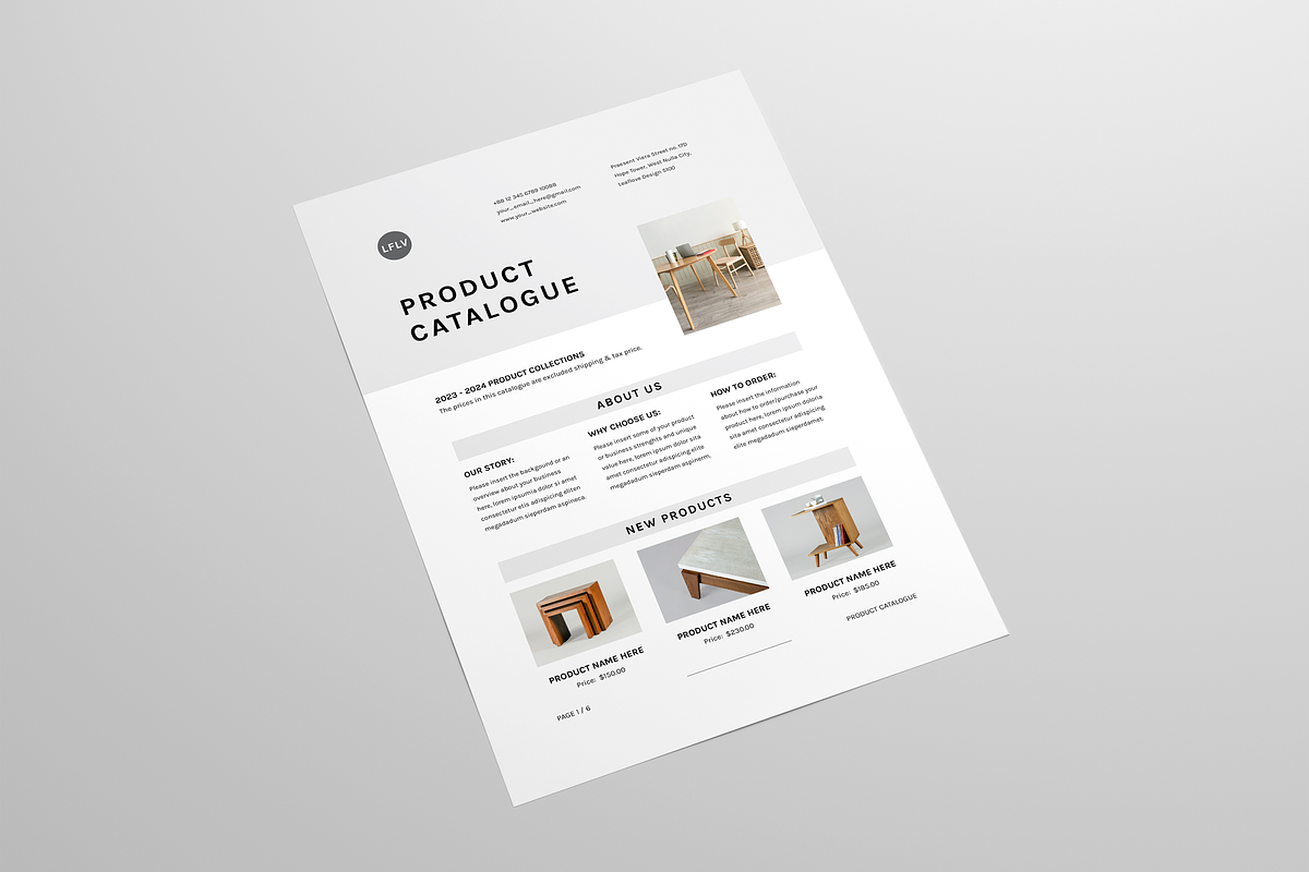 Product Catalog Sheet, a Flyer Template by Leaflove (Photo 2 of 9)