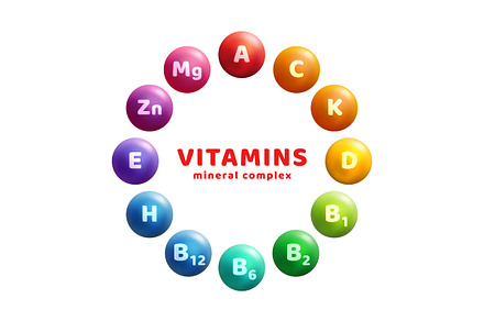 Diet infographic vitamins, a Healthcare Illustration by kotoffei
