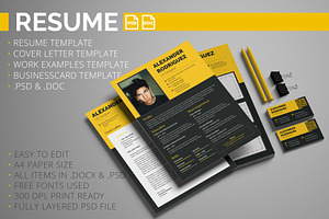Resume, Cover letter, Work examples