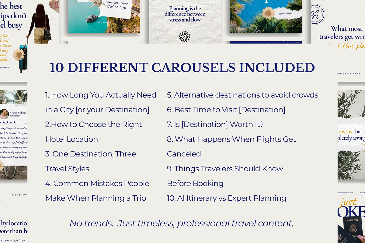 Scrapbook Travel Seamless Carousels, a Social Media Template by Anna Design Studio (Photo 11 of 11)