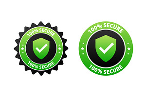 100 Secure Guarantee Badges With