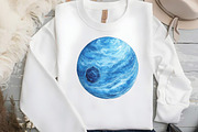 Watercolor Solar System Clipart, an Illustration by DreamCafeArt (Thumbnail 3 of 7)
