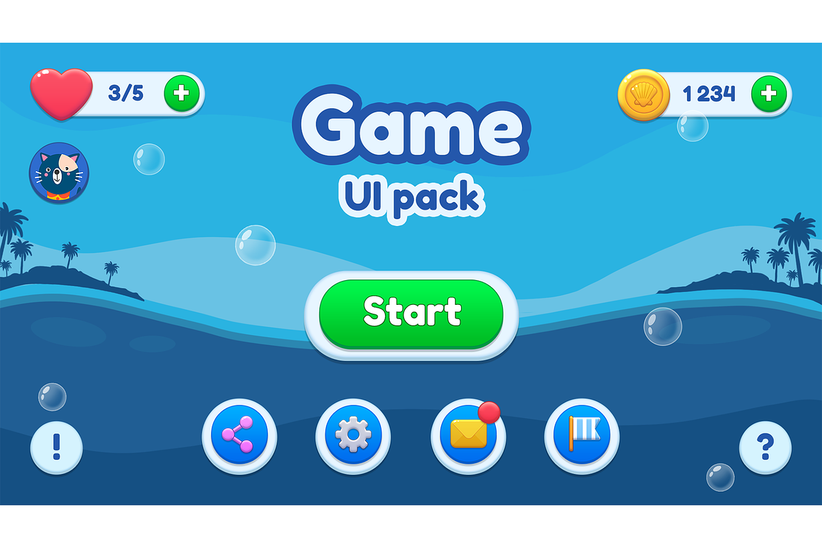 Casual GUI Mobile game UI pack, an Icon by KartInnka (Photo 22 of 24)