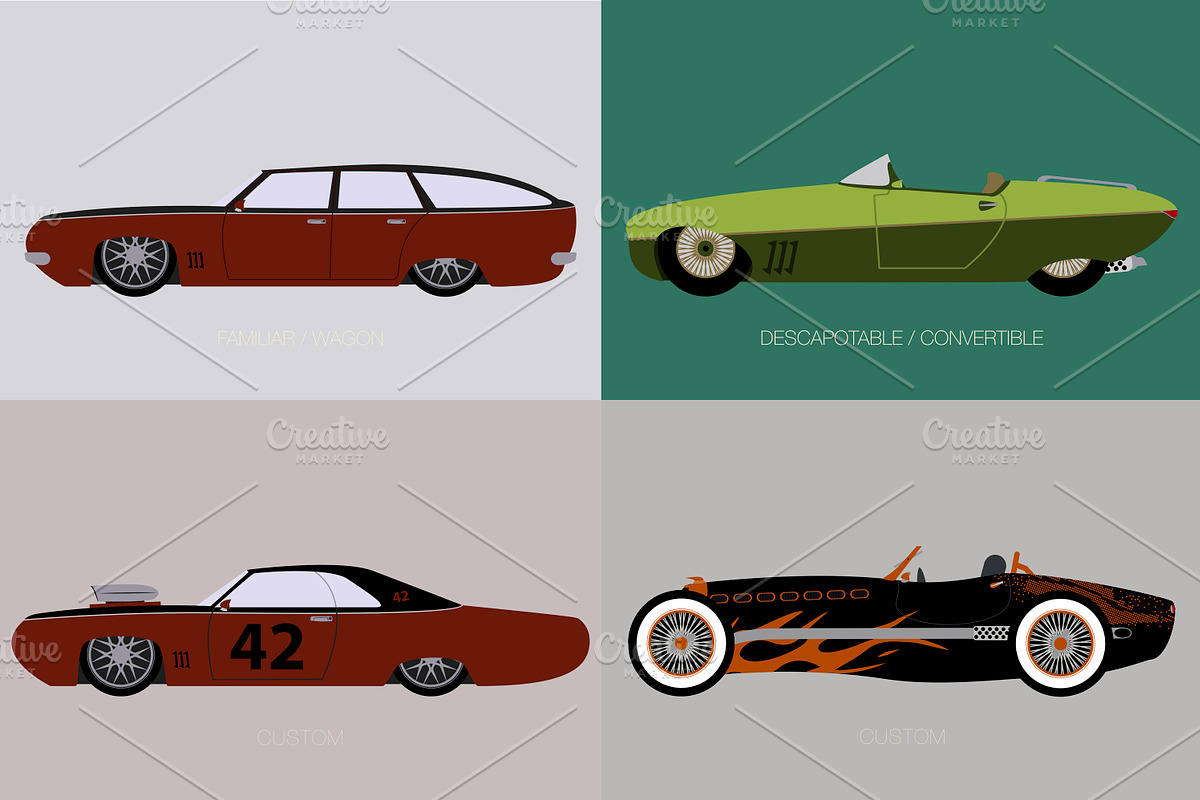 01 car pack, a Transportation Illustration by FMR IBERICA