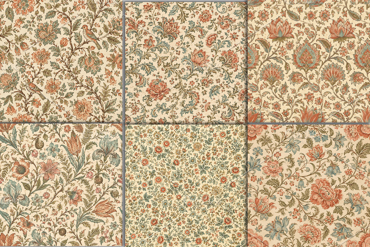 Vintage Chintz Floral Pattern, a Pattern Graphic by Artonix (Photo 4 of 4)