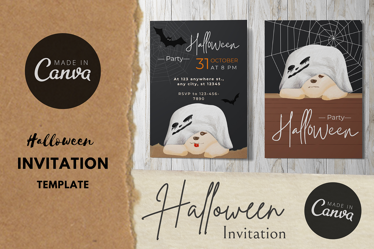 Halloween Party Invitation Template, an Invitation Template by Thursdaypaper (Photo 1 of 5)