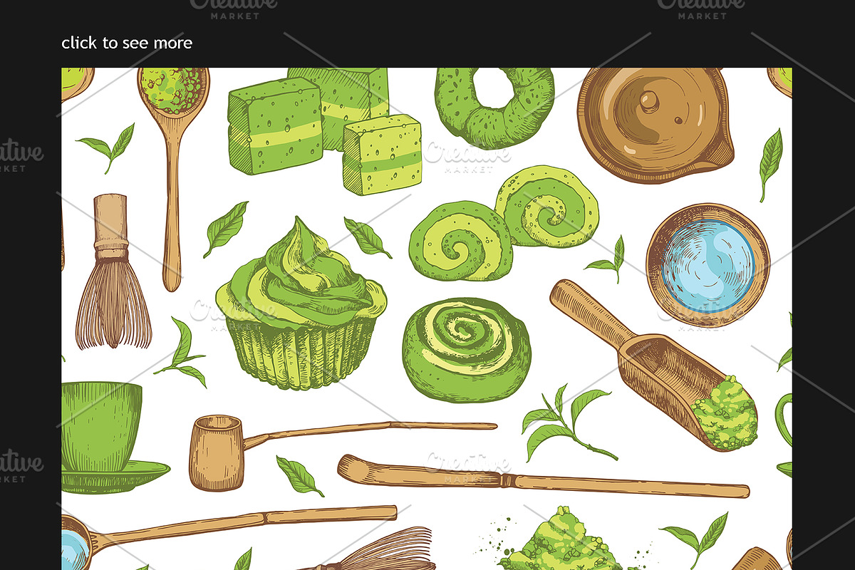 Matcha tea., a Food Illustration by Mona Monash (Photo 3 of 4)