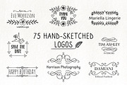 75 Hand-Sketched Logos, a Branding & Logo Template by Franzi draws (Thumbnail 1 of 5)