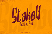 Stakov Display Font, a Sans Serif Font by edukka (Thumbnail 1 of 8)