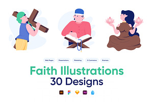 Faith Illustrations, a Person Illustration by Prosymbols