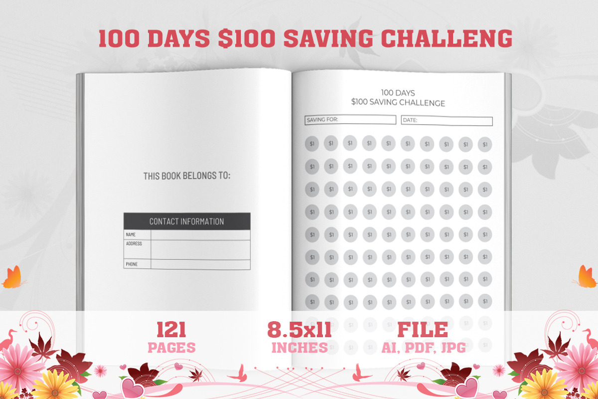 100 Days, $50000 Saving Challenge, a Stationery Template by Waliullah Solutions (Photo 2 of 2)