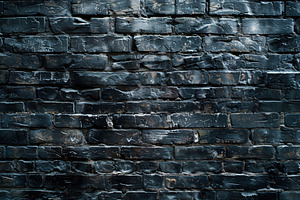 Seamless textured wall made of dark, weathered bricks. The surface shows signs, a Texture Graphic by Textures & Backgrounds