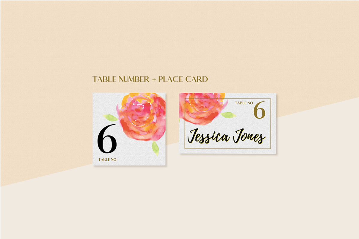 Floral Wedding Invitation Set, an Invitation Template by land art (Photo 19 of 24)