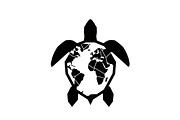 World Map Sea Turtle Bundle, an Illustration by Gaye Art (Thumbnail 2 of 31)