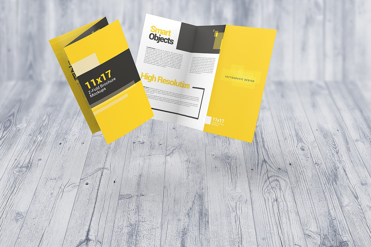 1117 Z-Fold Brochure Mockups, a Mockup by Vectogravic Design (Photo 6 of 6)