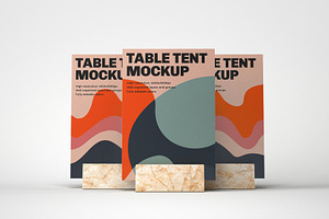 Table Tent And Sign Mockup Set