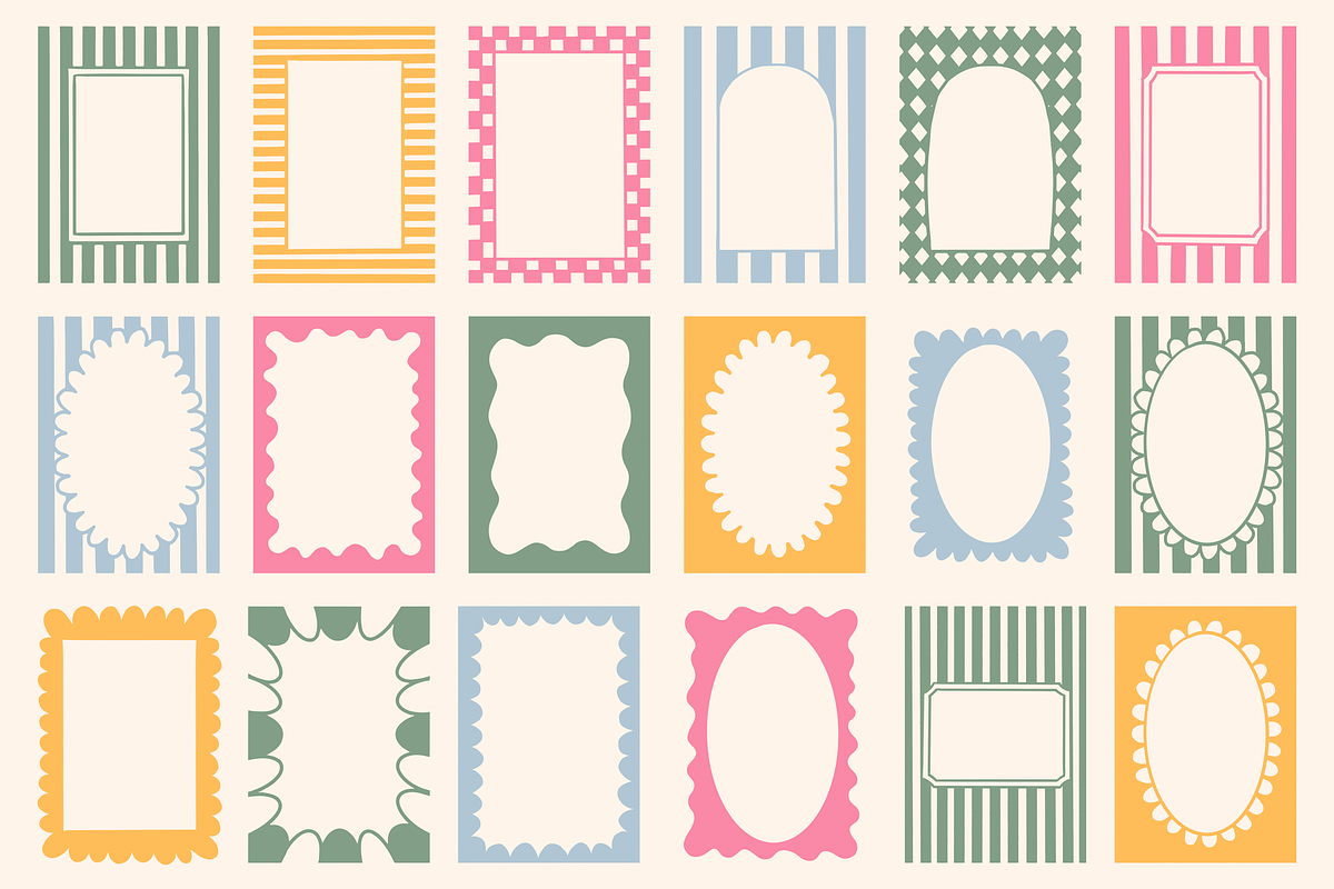 Whimsical Frames Procreate Stamps, a Brush Add-On by Veronika Gotovceva (Photo 2 of 5)