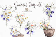 Watercolor Summer Flora clipart, an Illustration by YuliyaArtGarden (Thumbnail 5 of 14)