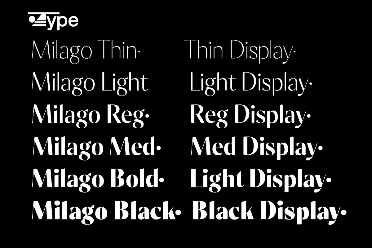Milago Font Family, a Sans Serif Font by OzType (Photo 4 of 11)