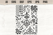 Stencil Floral Damask, an Object Illustration by MARYCRAFTIRIA (Thumbnail 1 of 3)