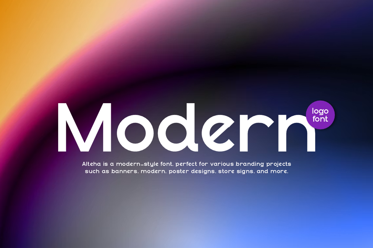 Alteha - Modern Brand Font, a Sans Serif Font by Iqsiart Studio (Photo 2 of 12)